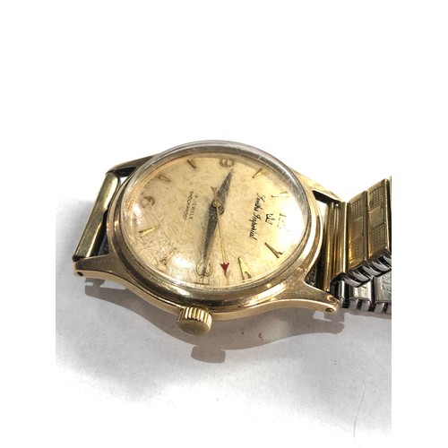 95 - 1960s Gents 9ct gold Smiths imperial 19 jewel presentation wristwatch in working order but no warran... 