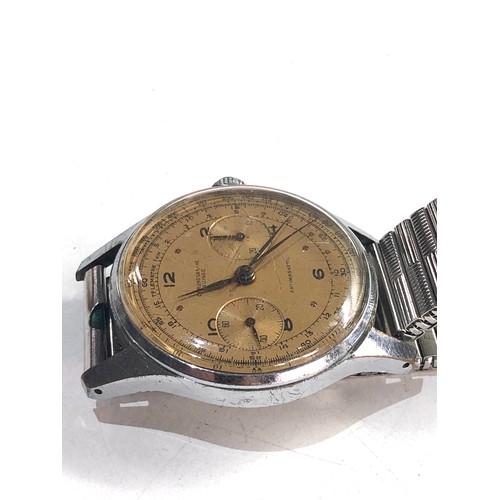 96 - Vintage Suisse telemeter scale 1940s chronograph gents wristwatch the watch does work but requires a... 