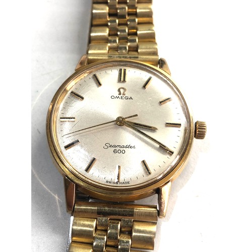 99 - Vintage Omega seamaster 600 hand winding  gents wristwatch in working order no warranty given