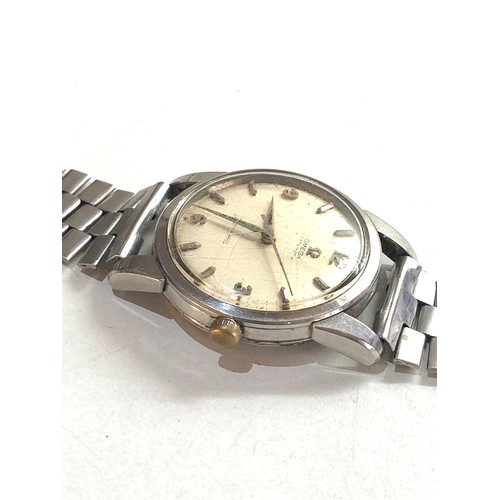 100 - Vintage Omega seamaster automatic gents wristwatch stainless steel case non omega crown ticks if sha... 