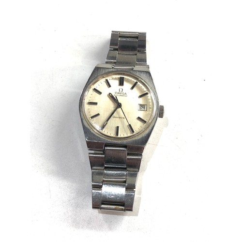 103 - Vintage Omega Geneve automatic wristwatch with omega s/steel strap the watch is ticking the wider ju... 