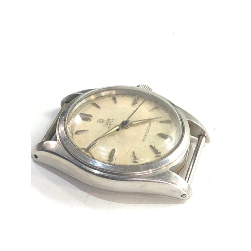 104 - Vintage Rolex Tudor Oyster gents wristwatch centre second hand s/ steel case measures approx 33mm di... 