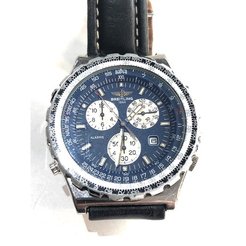 105 - Rare Breitling Jupiter Pilot Navitimer Chronograph - Ref. A59028 quartz gents wristwatch requires ba... 