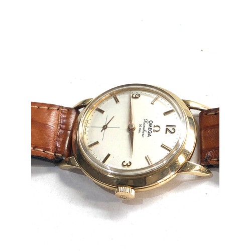 107 - Rare Vintage 1958 Omega Ranchero 30 mm 18ct gold case model No 2990/1 omega cal 267 manual wind move... 