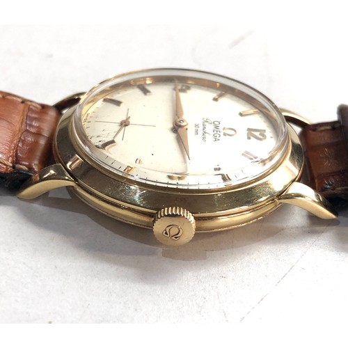 107 - Rare Vintage 1958 Omega Ranchero 30 mm 18ct gold case model No 2990/1 omega cal 267 manual wind move... 