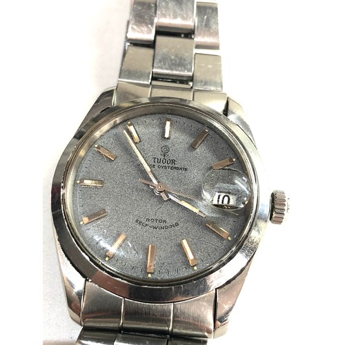 111 - Fine Rolex Tudor Prince oysterdate automatic  grey dial 7835 bracelet /357 endlinks in working order... 