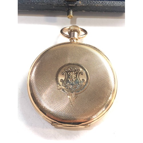 30 - Antique Sir John Bennett 9ct gold open face pocket watch original box signed sir john bennett London... 