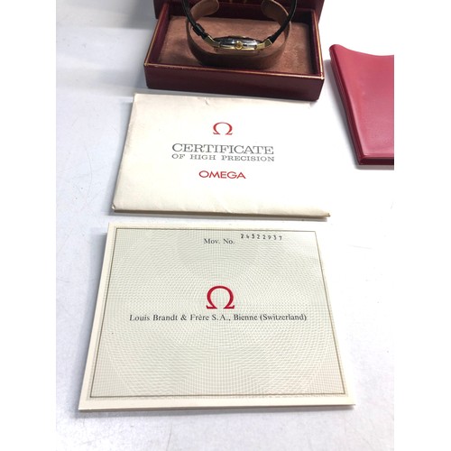 115 - Rare Omega Constellation chronometer automatic 1968 original box and papers gold capped certificate ... 