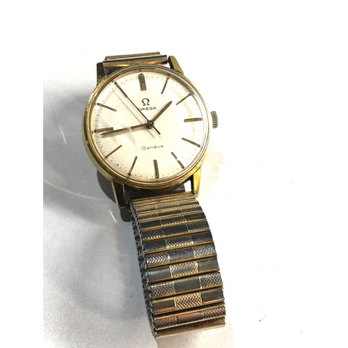 116 - Vintage Omega seamaster Geneve gents hand wind wristwatch in working order no warranty given