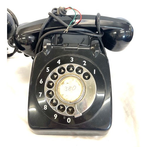 43 - 2 Vintage black telephones