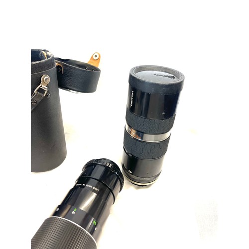 60 - Selection of camera lenses Tamron auto zoom 1:45 f=85 210mm no 314957, Chinon No 78800, Ozeck No 870... 