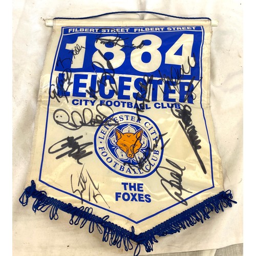 5 - Signed Leicester football 1884 banner