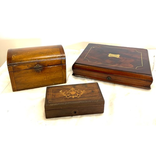 40 - Selection 3 vintage wooden boxes