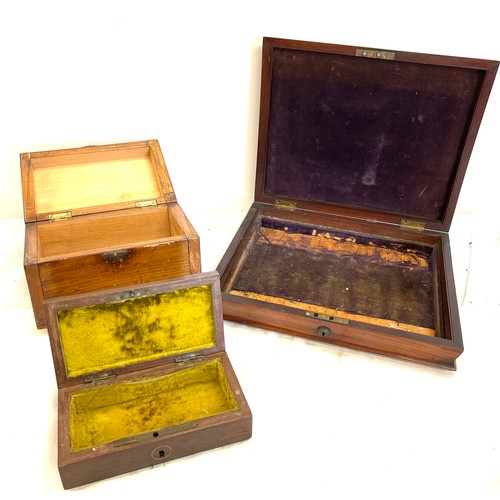 40 - Selection 3 vintage wooden boxes