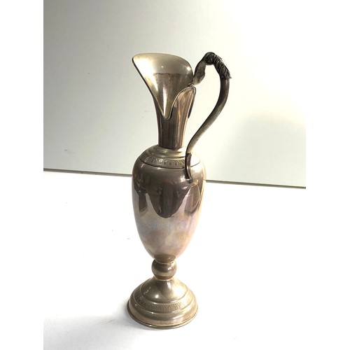 37 - Hallmarked 925 Greek silver ewer measures approx 25cm tall weight 185g