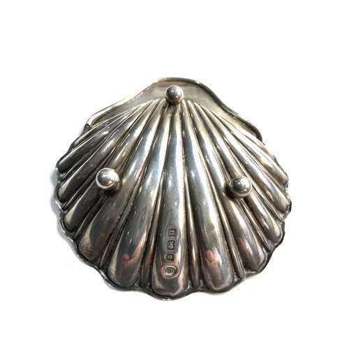 14 - Silver shell dish birmingham silver hallmarks weight 25g