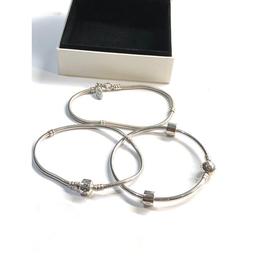 525 - 3 silver pandora bracelets