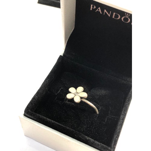 535 - 5 silver pandora rings boxed