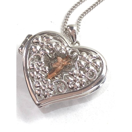 526 - Clogau silver angel locket necklace