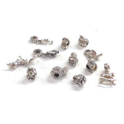 538 - 12 pandora silver charms