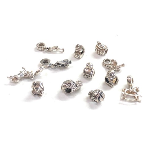 538 - 12 pandora silver charms