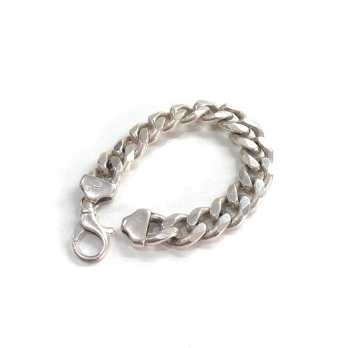 527 - Chunky heavy silver bracelet weight 130g