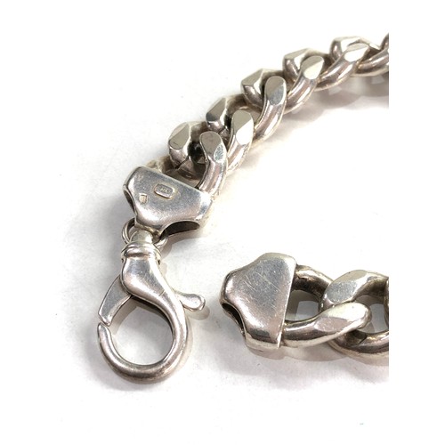 527 - Chunky heavy silver bracelet weight 130g