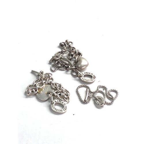 536 - 3 Links of London silver bracelets