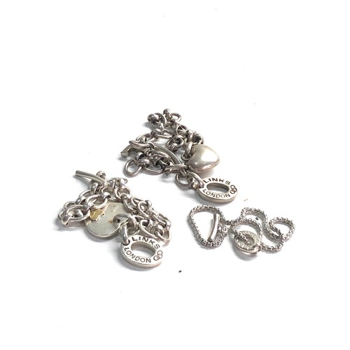 536 - 3 Links of London silver bracelets