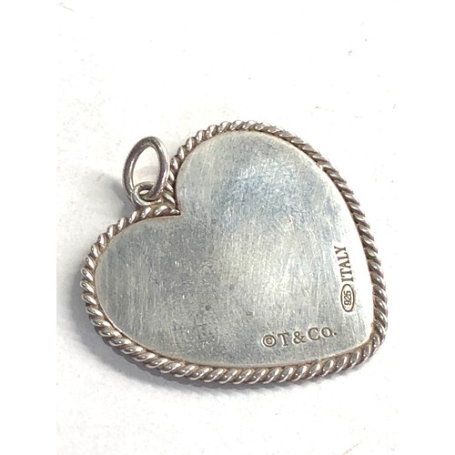 529 - Tiffany & Co silver heart pendant