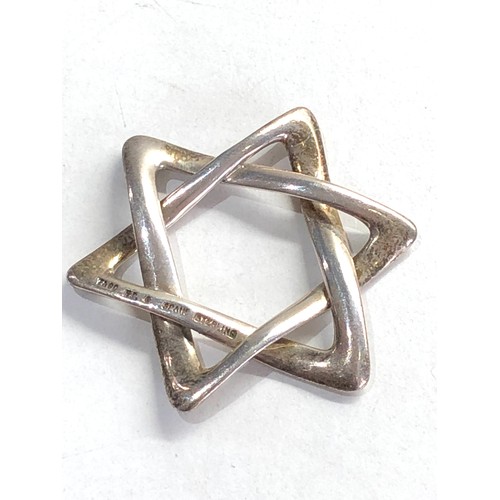 543 - Tiffany & Co elsa peretti silver star of david pendant