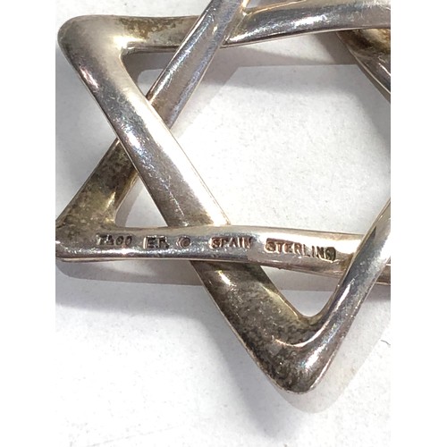 543 - Tiffany & Co elsa peretti silver star of david pendant