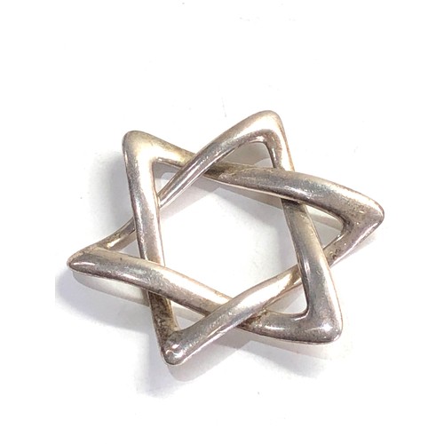 543 - Tiffany & Co elsa peretti silver star of david pendant