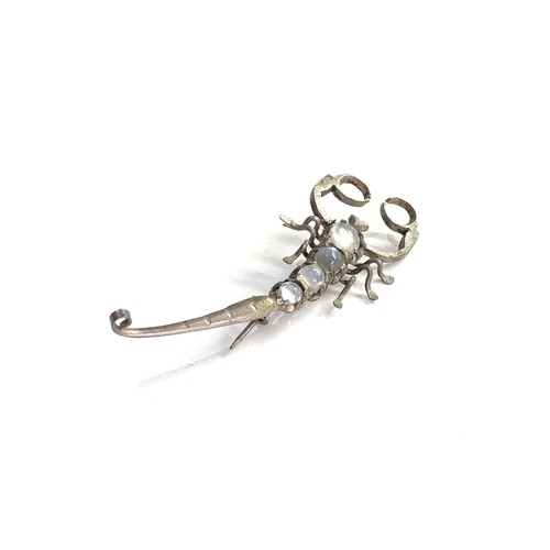 561 - Moonstone scorpion brooch