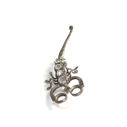 561 - Moonstone scorpion brooch