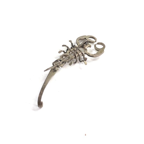 561 - Moonstone scorpion brooch