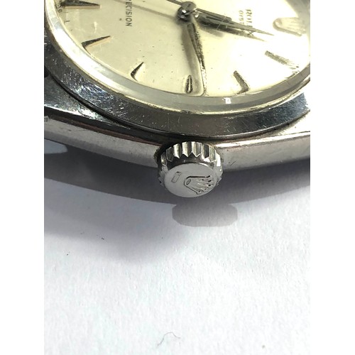 66 - 1960s Rolex oyster precision gents wristwatch .the watch will tick the winder screws up tight but co... 