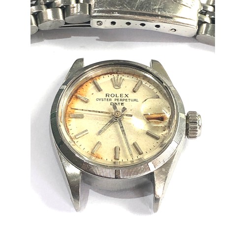 68 - Vintage s/steel ladies Rolex oyster perpetual date  serial No 4036924 circa 1975 wristwatch the dial... 