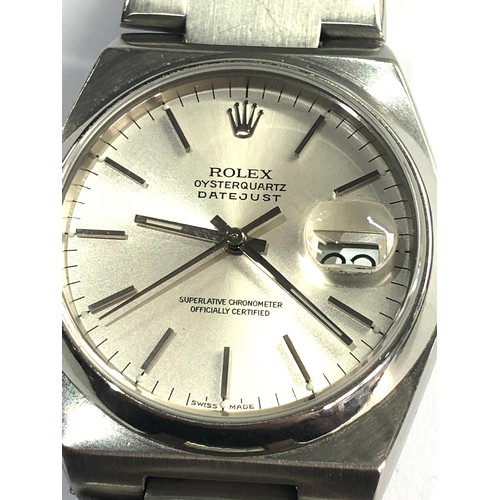 70 - Rare Vintage Rolex Oysterquartz datejust Rolex 5035 11 jewel case No 17000b in very good condition t... 