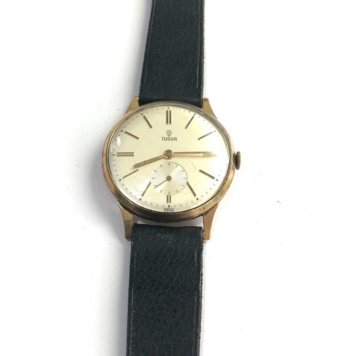 72 - Vintage 9ct gold Rolex tudor gents wristwatch in good condition working order but no warranty given ... 