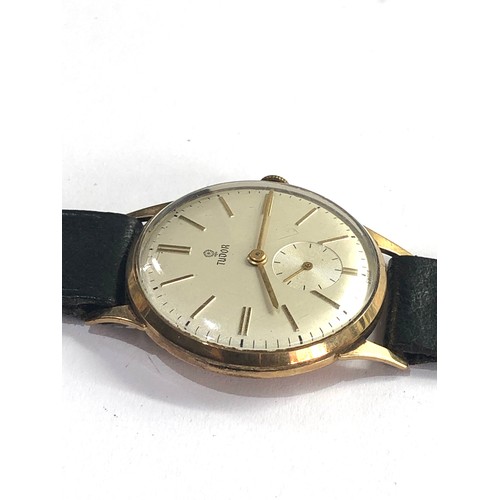 72 - Vintage 9ct gold Rolex tudor gents wristwatch in good condition working order but no warranty given ... 