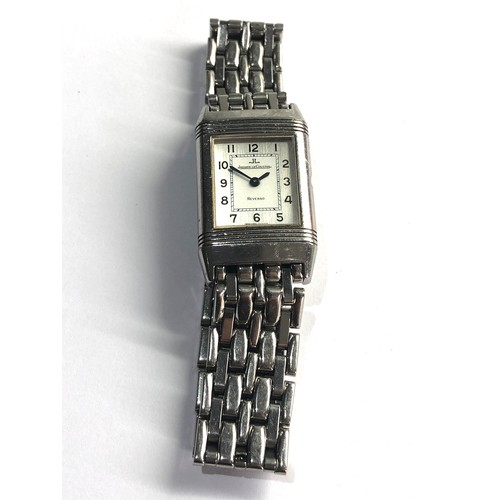 76 - Rare Jaeger -le-coultre Reverso ladies stainless steel wristwatch and bracelet  260.8.86 846/1 JLC c... 