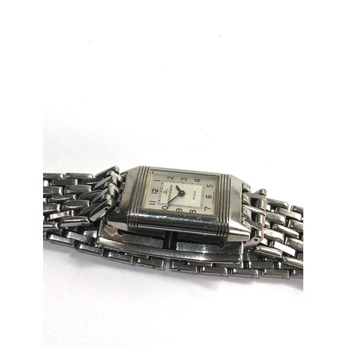 76 - Rare Jaeger -le-coultre Reverso ladies stainless steel wristwatch and bracelet  260.8.86 846/1 JLC c... 