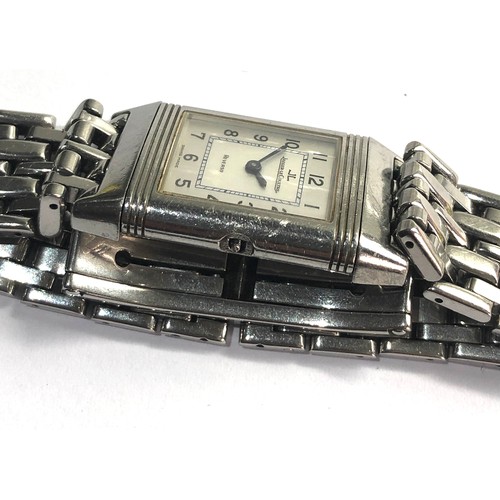 76 - Rare Jaeger -le-coultre Reverso ladies stainless steel wristwatch and bracelet  260.8.86 846/1 JLC c... 