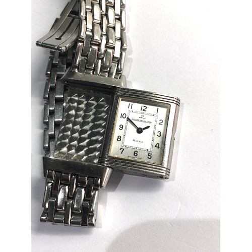 76 - Rare Jaeger -le-coultre Reverso ladies stainless steel wristwatch and bracelet  260.8.86 846/1 JLC c... 