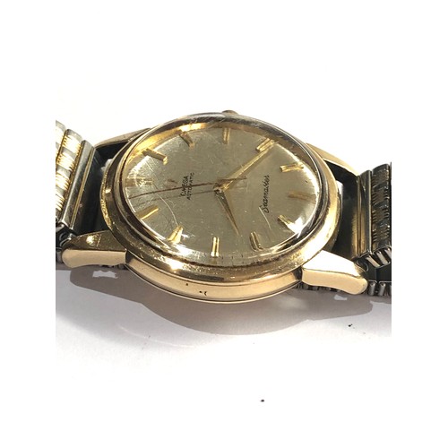 78 - Vintage 9ct gold Omega seamaster automatic gents wristwatch cal 552 in working order no warranty giv... 