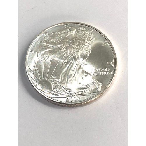 588 - 2006 1oz fine silver liberty eagle American $1 One dollar coin unc condition