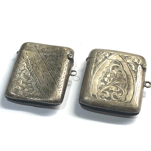 12 - 2 antique silver vesta cases