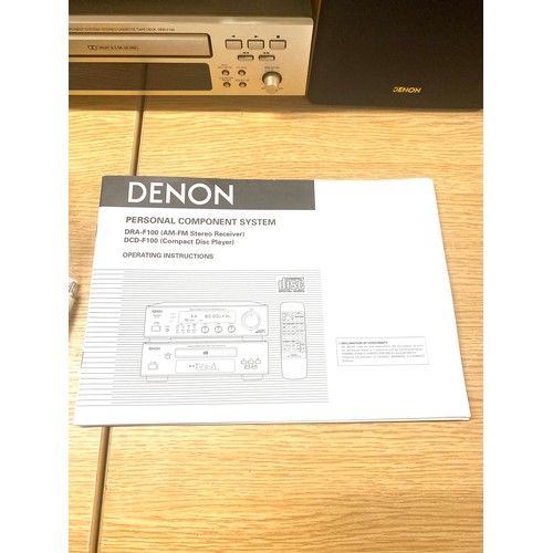 Denon personal component music system DRA-F100, DCD-F100 with