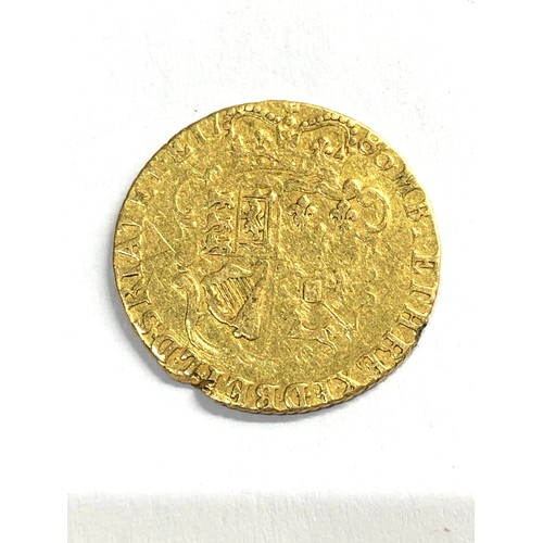 539 - George lll Gold half Guinea. Dated 1786 4.13g